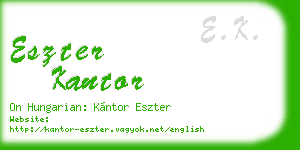 eszter kantor business card